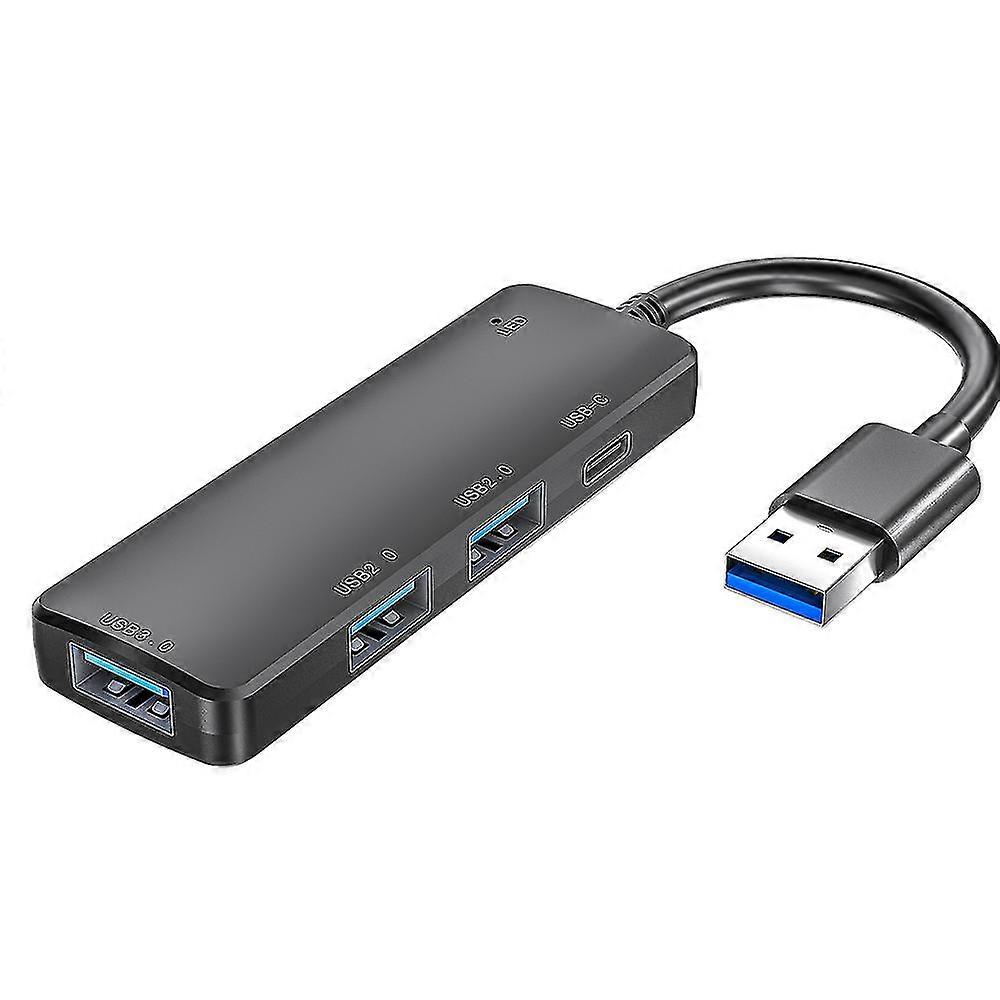4-i-1 Type-A HUB, til 4-port USB-splitter USB3.0 x 1 og USB2.0 x 2 USB-C x 1 dokkingstasjon for P