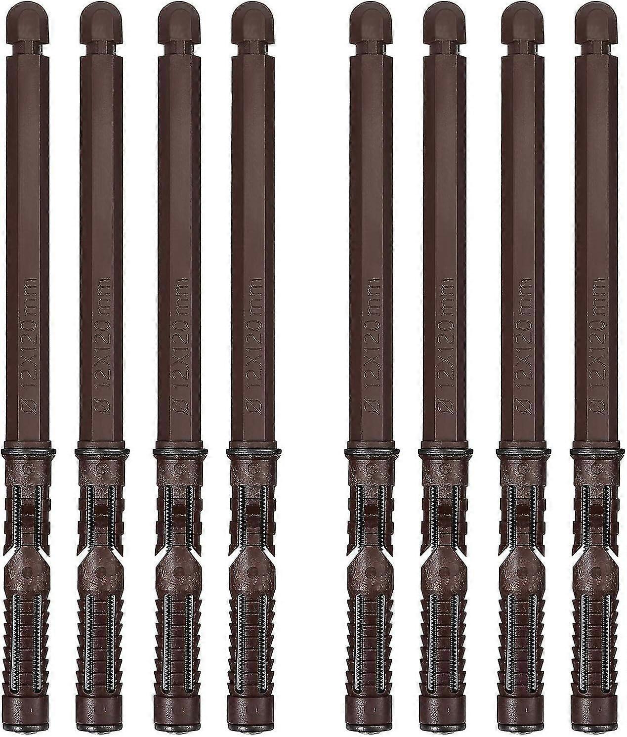 8pcs Wall Shelf Invisible Fixing 12*120mm Concealed Floating Shelf Brackets Heavy Duty Invisible Shelf Brackets-Brown