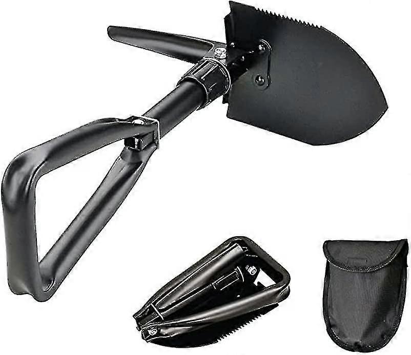 Mini Multi-function Garden Folding Snow Shovel With Carrying Pouch Compact Lightweight Camping Tool Spade