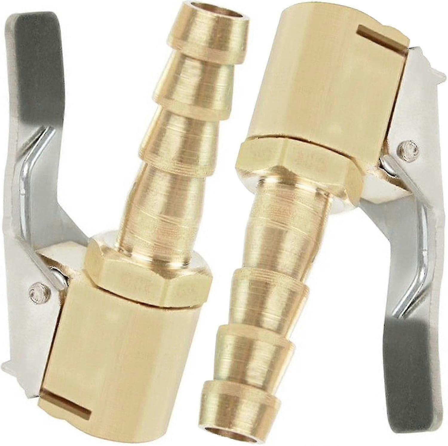 Stück Inflatordüse, Autoreifen-Inflatordüse, Inflatordüse mit Clip, Aufblasventil-Clip-Klemmverbinder-Adapter, für Reifenventile, Messing, 8mm