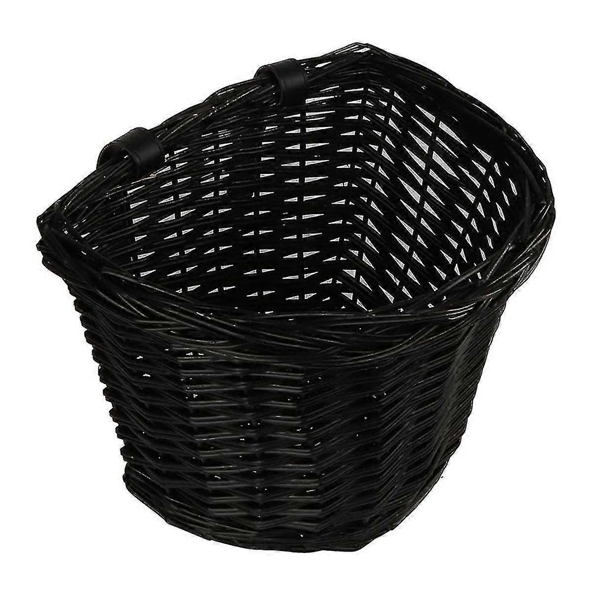 Wicker Bike Basket With Shoulder Straps
