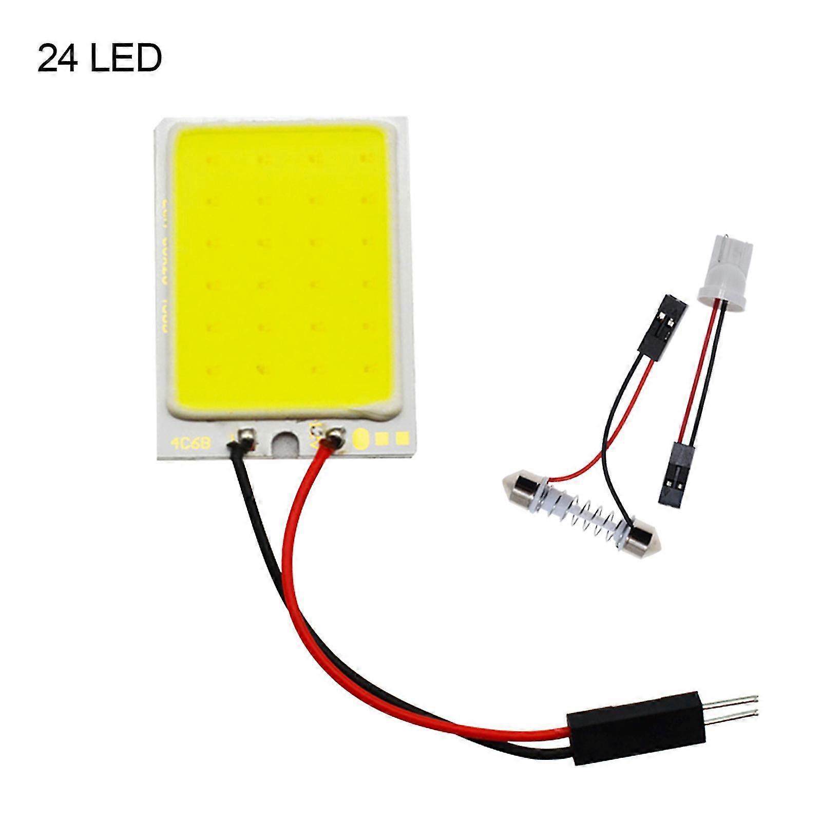 Car LED Panel Interior Light - T10 12V COB with 24/36/48 SMD for Reading, Dome, and Festoon Lamp