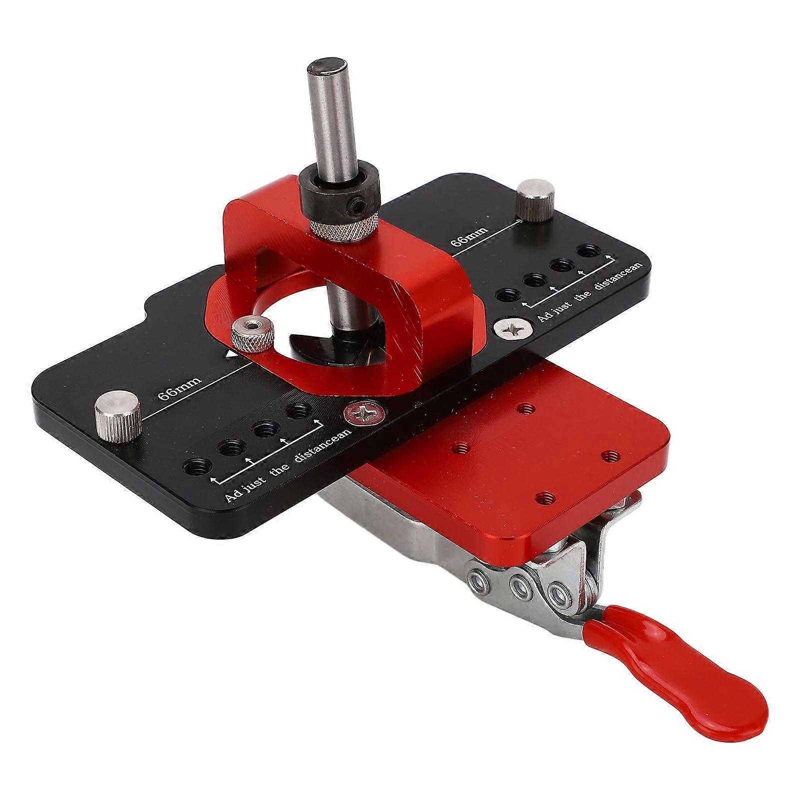 Woodworking Door Hinge Hole Drilling Guide Drill Bit Kit Set - 35mm Concealed Hinge Jig