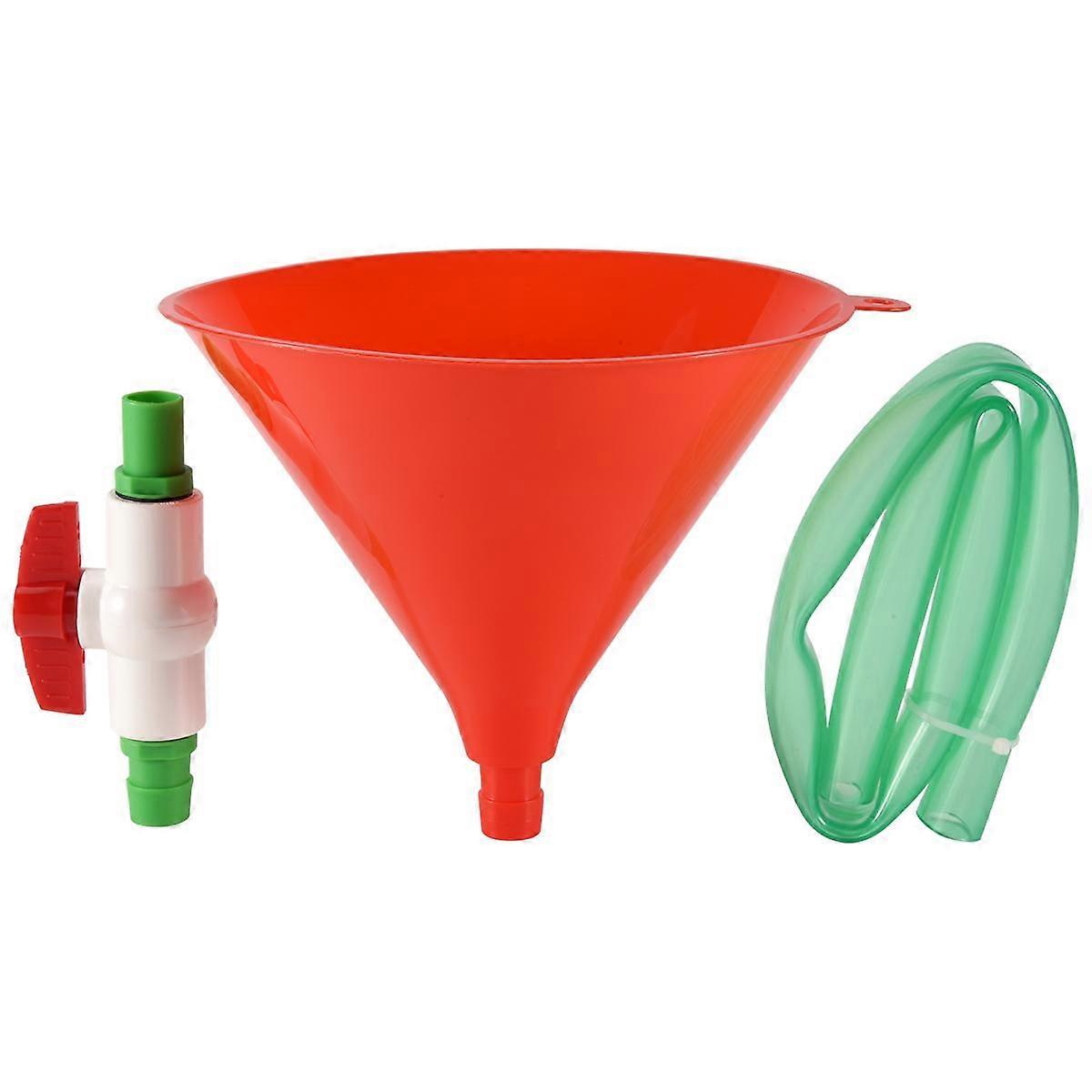Plastic Filling Funnel Beer Funnel Wine Liquid Pipe Tube Plastic Valve Hose for Birthday Beer Festivals Drinking Party