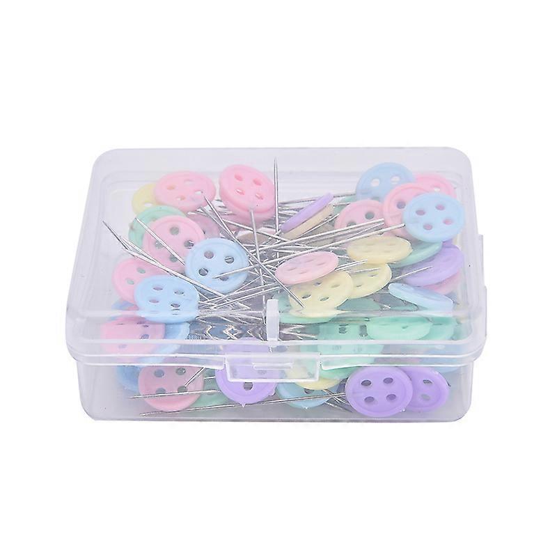 100X Patchwork Pins Flower Button Head Pins DIY Quilting Tool Sewing Accessories