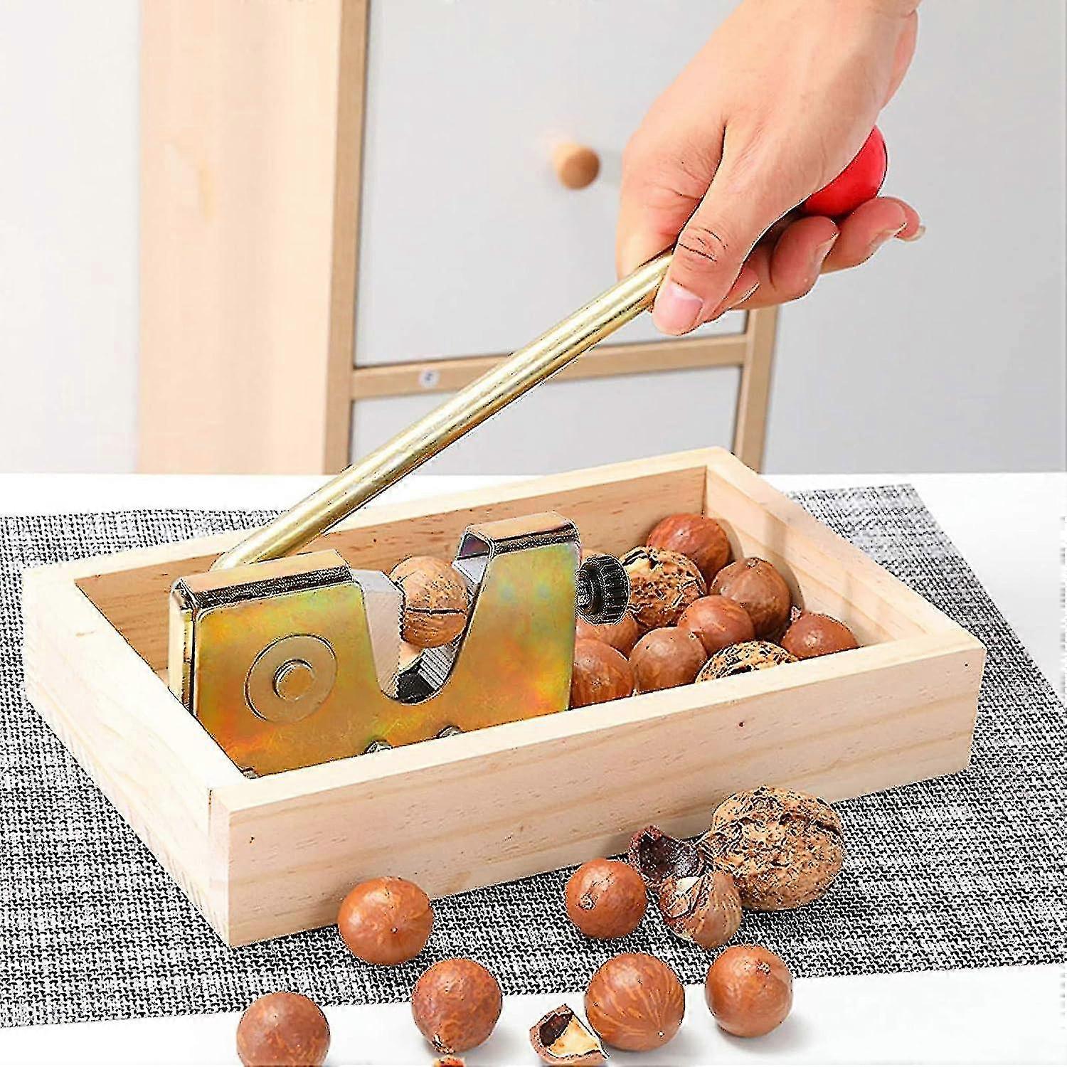 Casse-noisette manuelle Nut Tongs, Macadamia Nut Cracker Réglable Heavy Duty Pecan Nut Cracker Opener Tool pour noix Chânonuts Pecans Noisettes Amandes