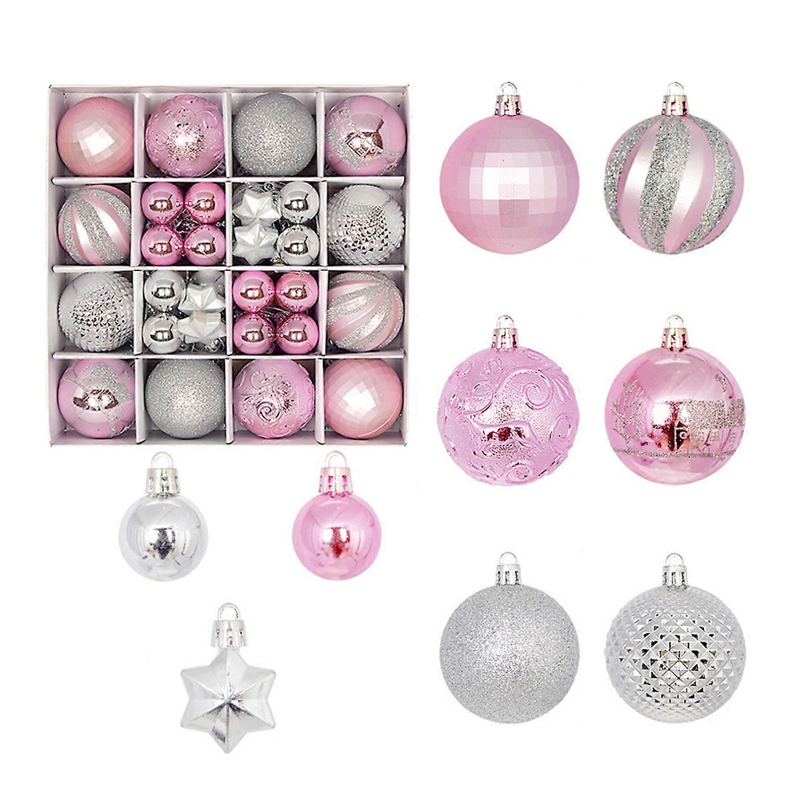 44st Julbollar Prydnadsföremål Boll Splittersäker för Xmas Tree Holiday Bröllop