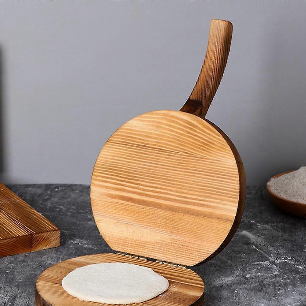 1pc Wooden Manual Dough Press Roller, Corn Tortilla Dumpling Bun Skin Press Mold, Kitchen Pastry Maker, Press Board Noodle Maker Machine Tool, Kitchen