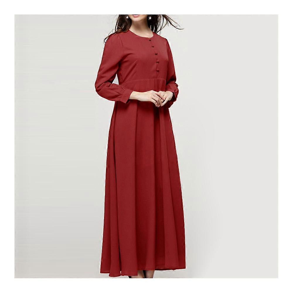 Robe musulmane à un seul sein Vintage Big Peplum