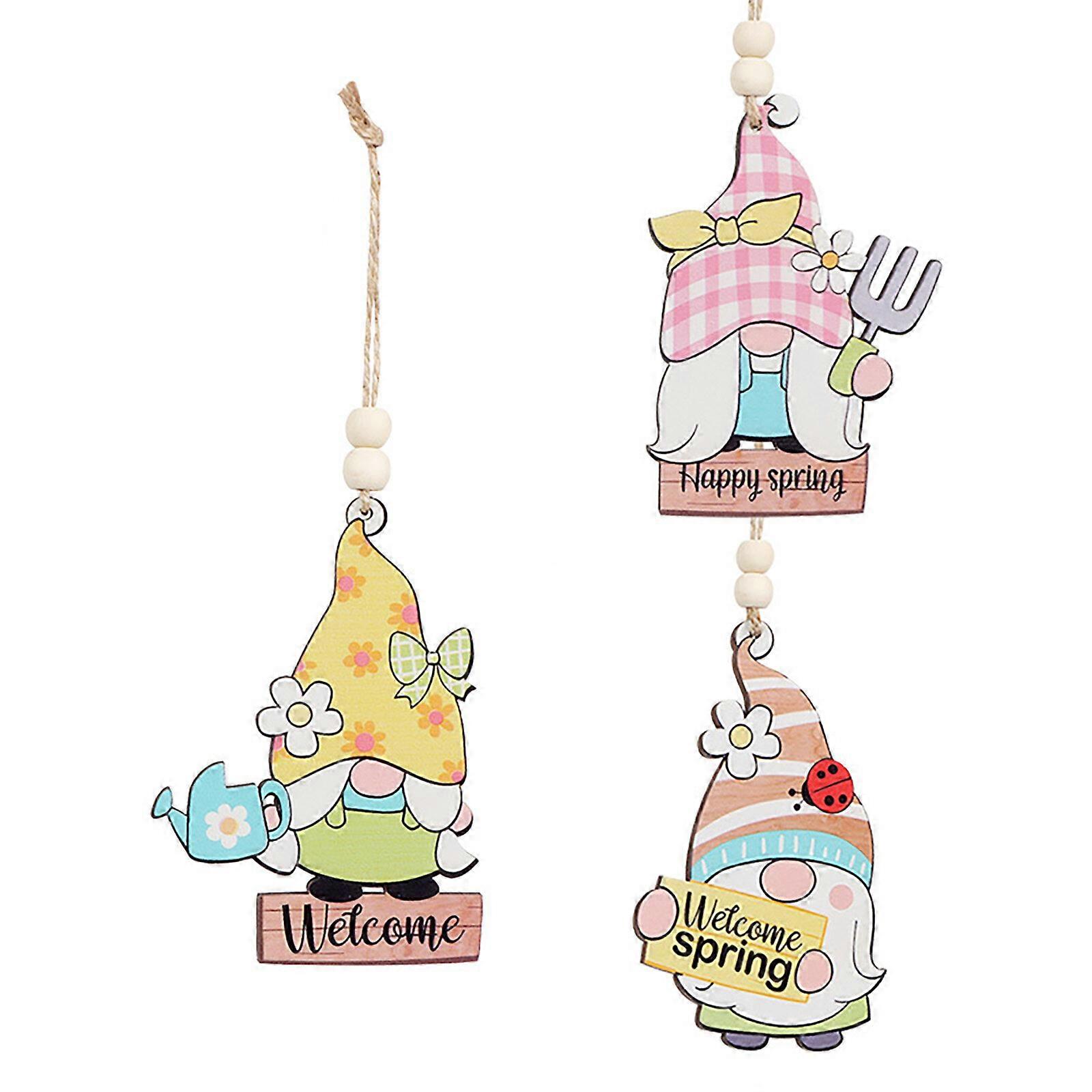 Easter Decorations Wooden Signs,Multicolor