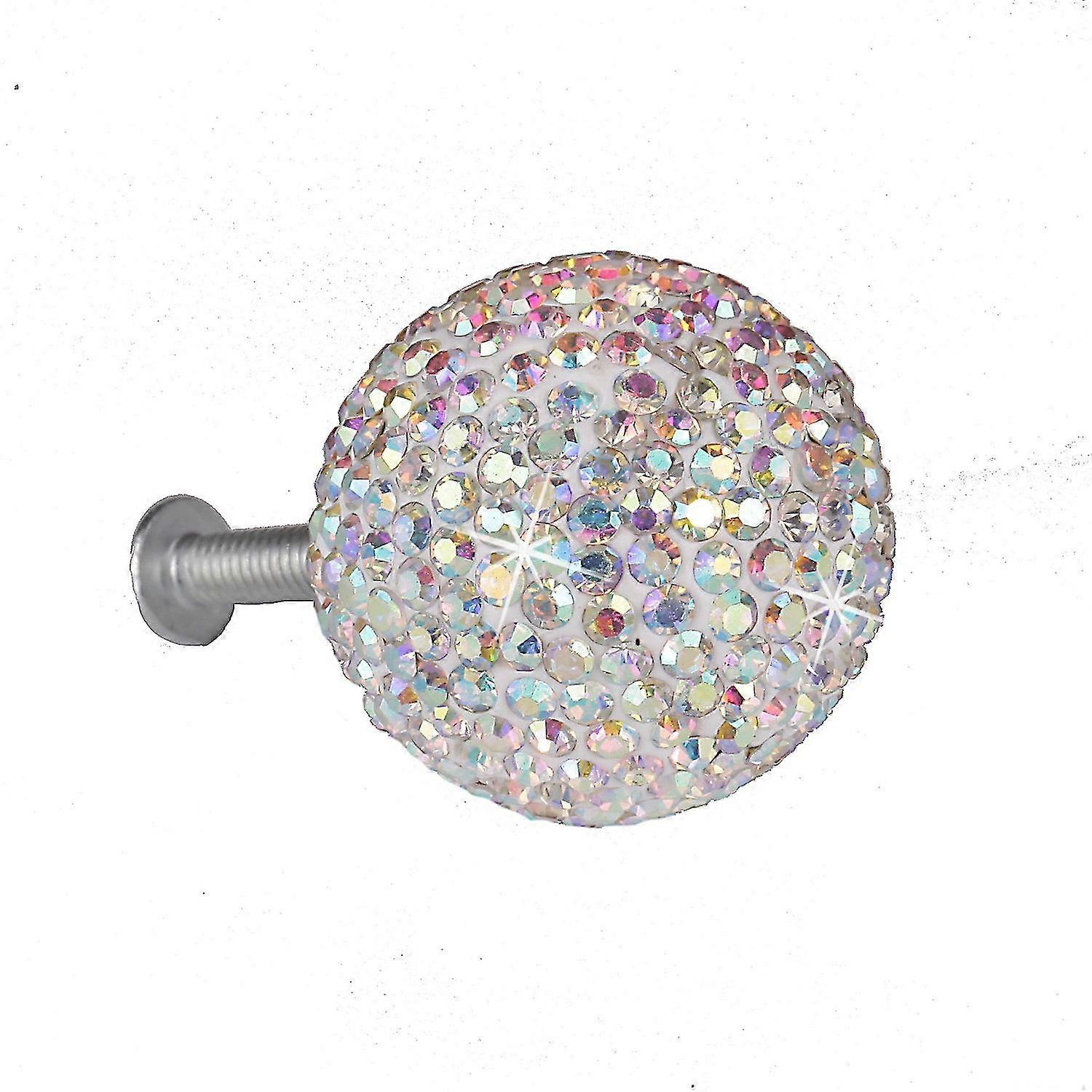 6pcs 30mm Crystal Handle Cabinet Wardrobe Handle Drawer Universal Diamond Ball Handle