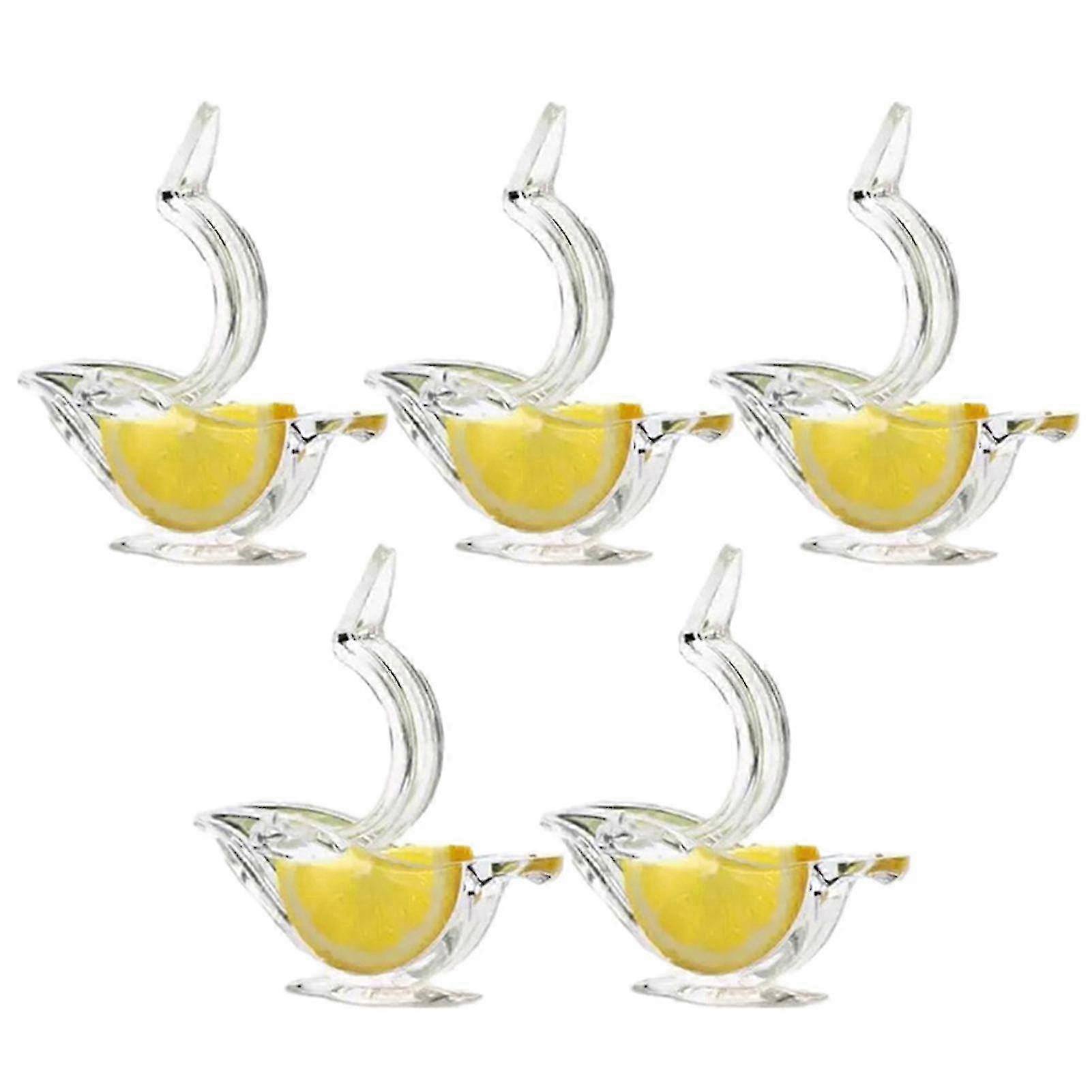 5pcs Lemon Juicer Clip Acrylic Manual Lemon Slice Squeezer