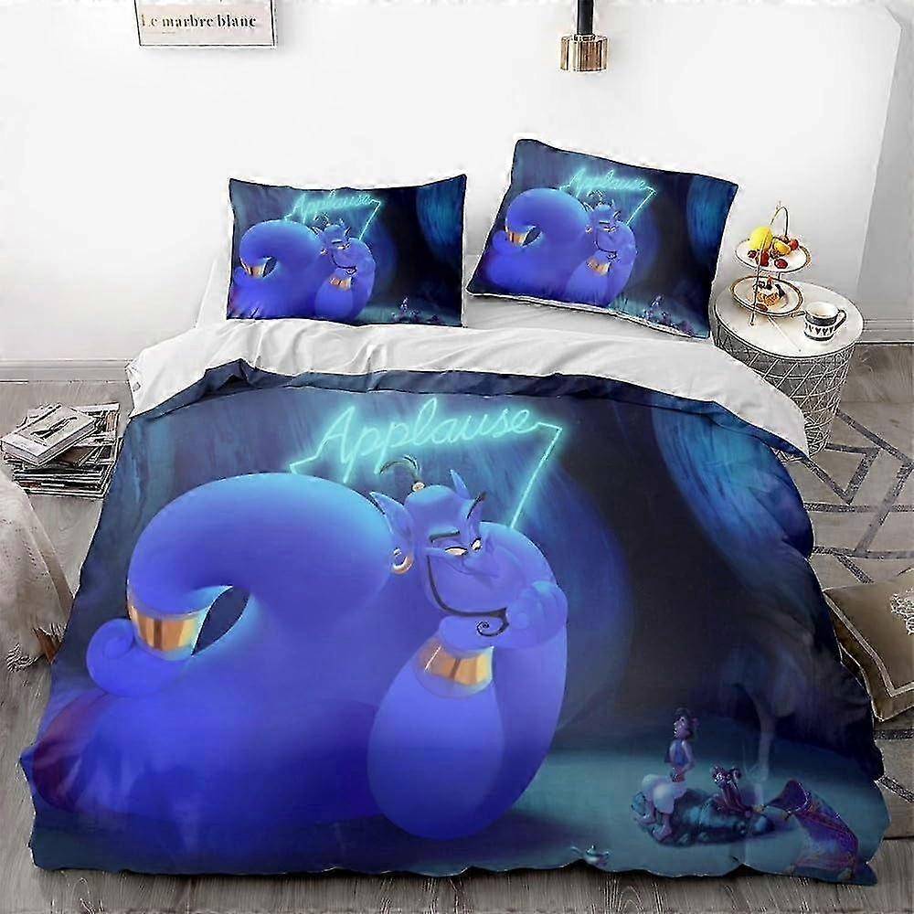 o1329 Lençóis Magic-Lamp-Jasmine Princesa Capa de Edredom SoftConjunto de Cama Impresso em 3D com Capa de EdredomConjunto de 3 Peças Trazendo a você (1 Capa de Edredom 