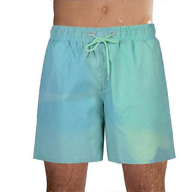 Mens Beach Shorts Men Magical Color Change Swimming Short Trunks Summer Swimsuit Swimwear Shorts Quick Dry