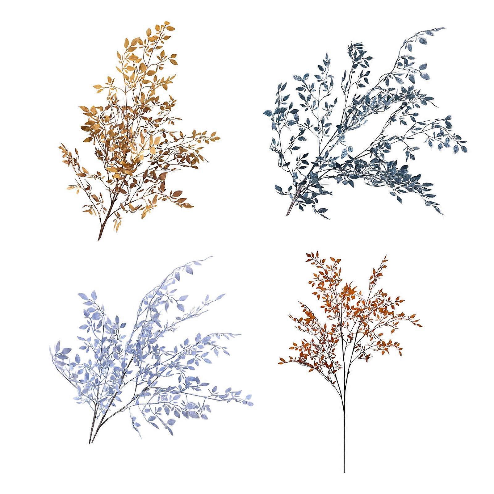 Τεχνητά φύλλα μπαμπού Στελέχη Faux Nandina Greenery Bunch Κλαδιά φυτών Ficus Twig επιλέγει ψεύτικα μπαμπού πράσινα φυτά, 100% νέα