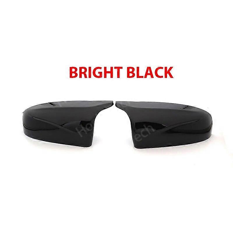 2pcs facelifted Excellent modified Rearview Bright black Carbon Fiber Pattern Mirror Cover caps For BMW X5 E70 X6 E71 2008-2013Motor Vehicle Mirrors