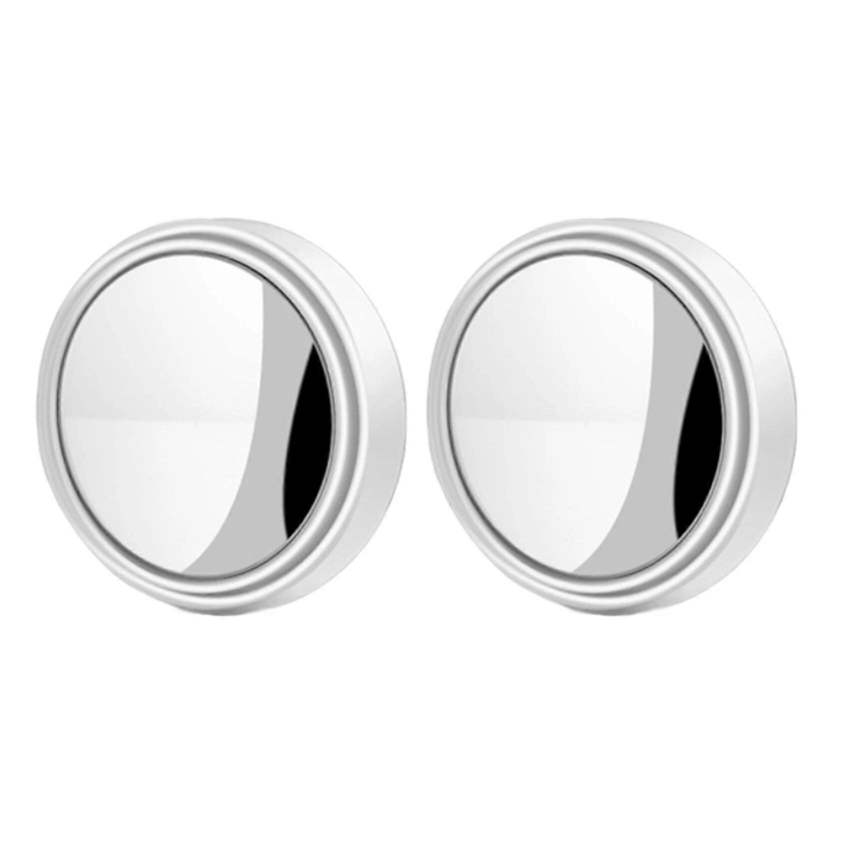 2PCS 360 Degree Adjustable Blind Spot Mirror Car Auxiliary Rearview Convex Mirror Round Frame Wide Angle Mirrors for Car ReverseMotor Vehicle Mirrors