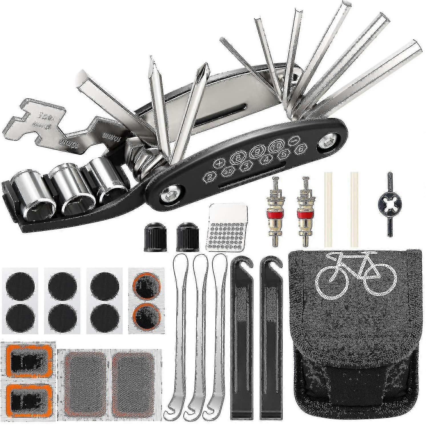 Bicycle Repair Tool Kit 16 In 1 Mountain Cycle Screwdriver Tools Tire Repair Wrench Set