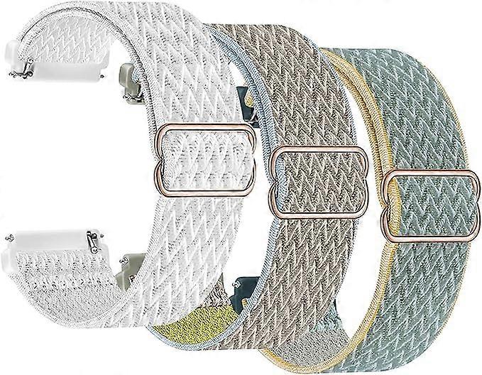 3 wave patterned nylon integrated strap (white, blue, camel), suitable for Apple Watch 42/44/45/49mm strap, replaceable strap