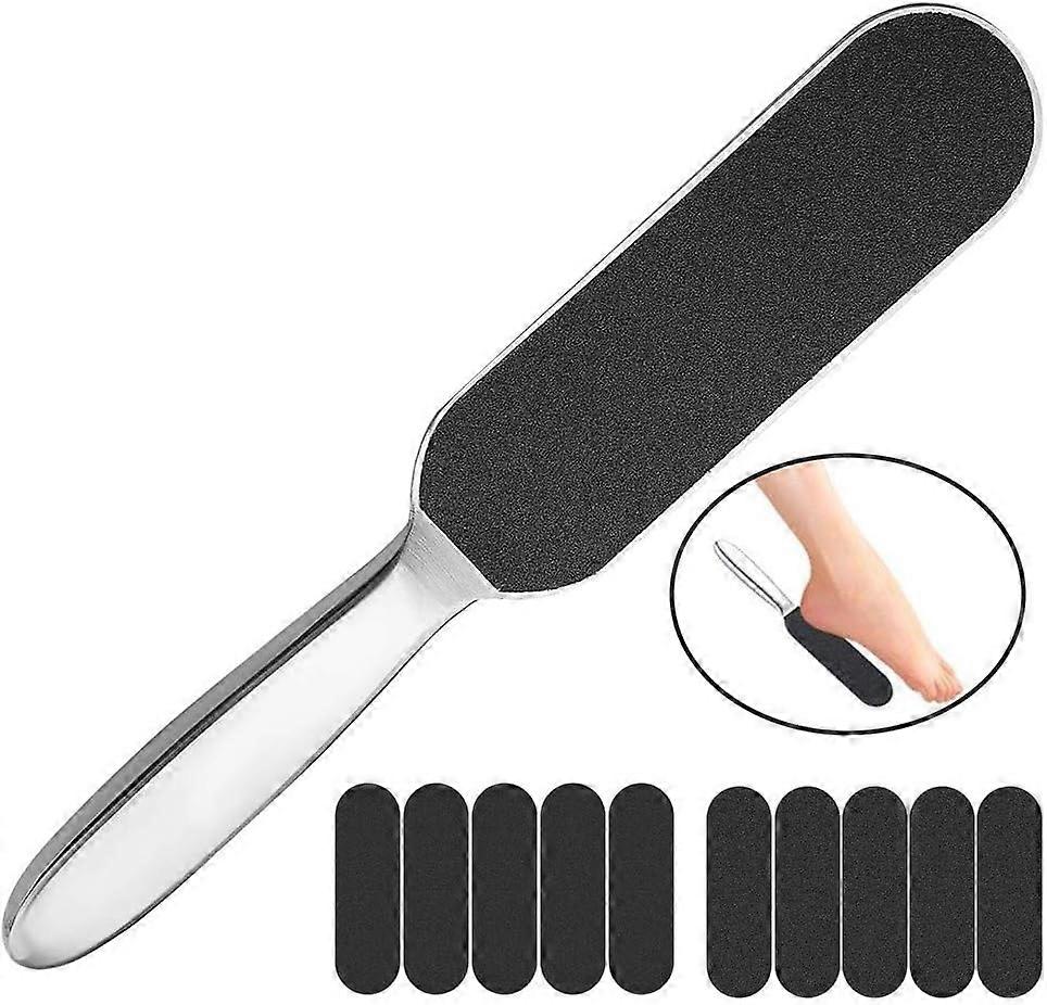 11 pieces callus rasp set Double-sided callus file foot rasp with stainless steel handle Callus