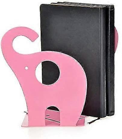 1 Pair Cute Elephant Shaped Bookends Non-slip Art Bookends Rose Durable And Useful Gift