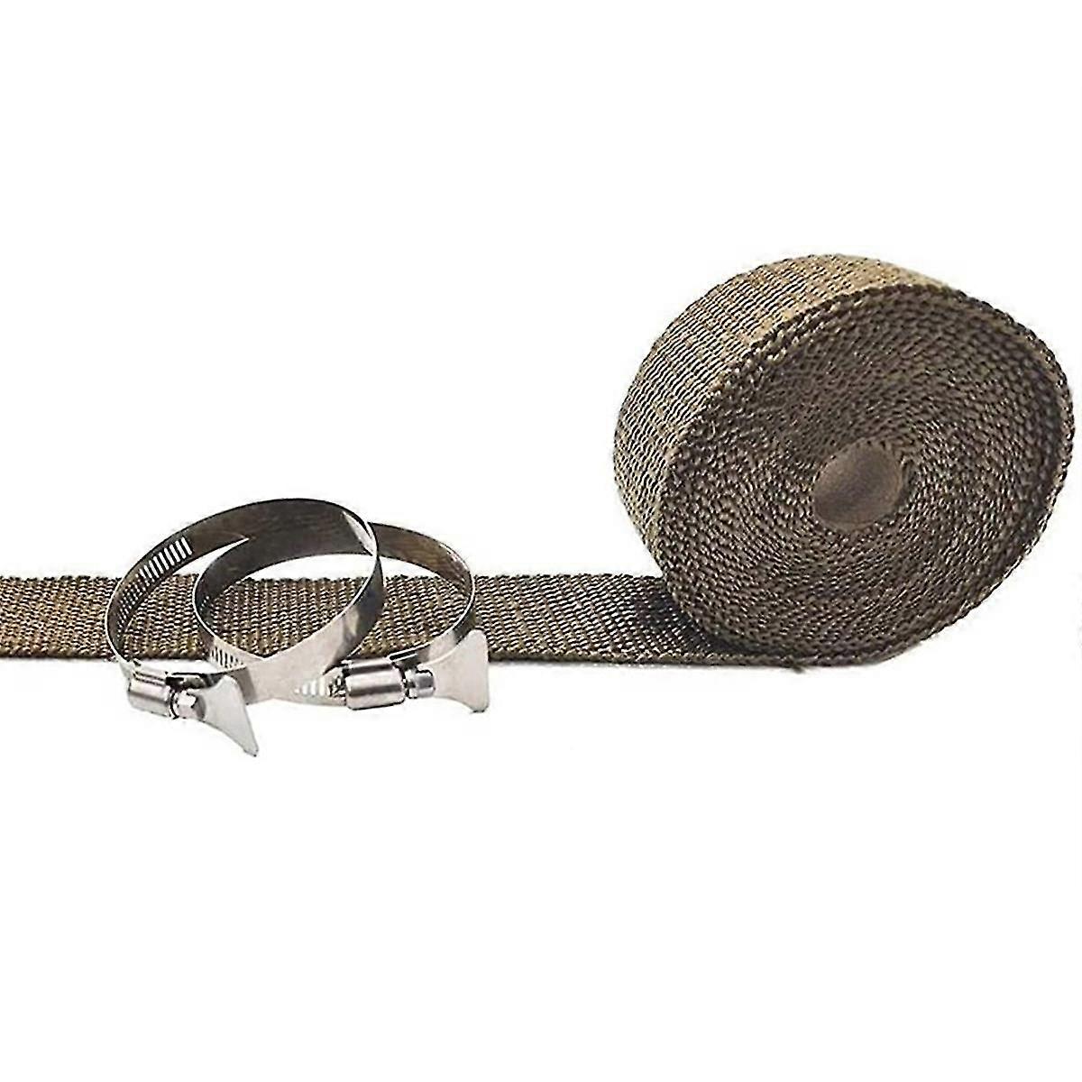 Fireproof Pipe Wrap Anti Scalding Chimney Ribbon Stove Flue Protector with 2 Clamp