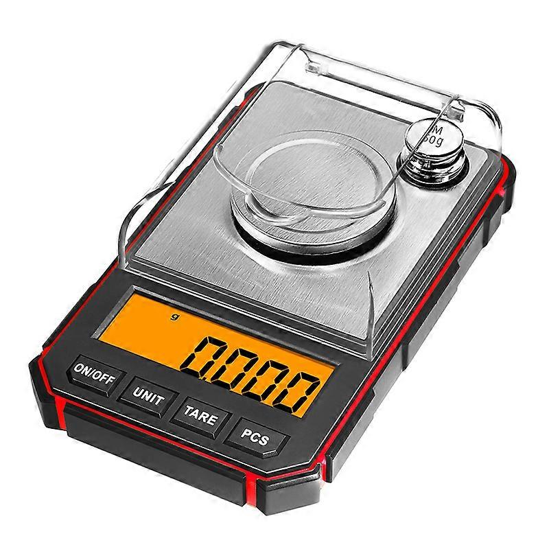 0.001g Electronic Digital Scale Portable Mini Scale Precision Professional Pocket Milligram Scale 50g Calibration Weights
