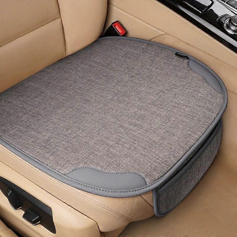Luxury Car Seat Cover Four Seasons Flax Ventilated Car Seat Cushion Breathable Universal Seat Protection Pad Mat For Car