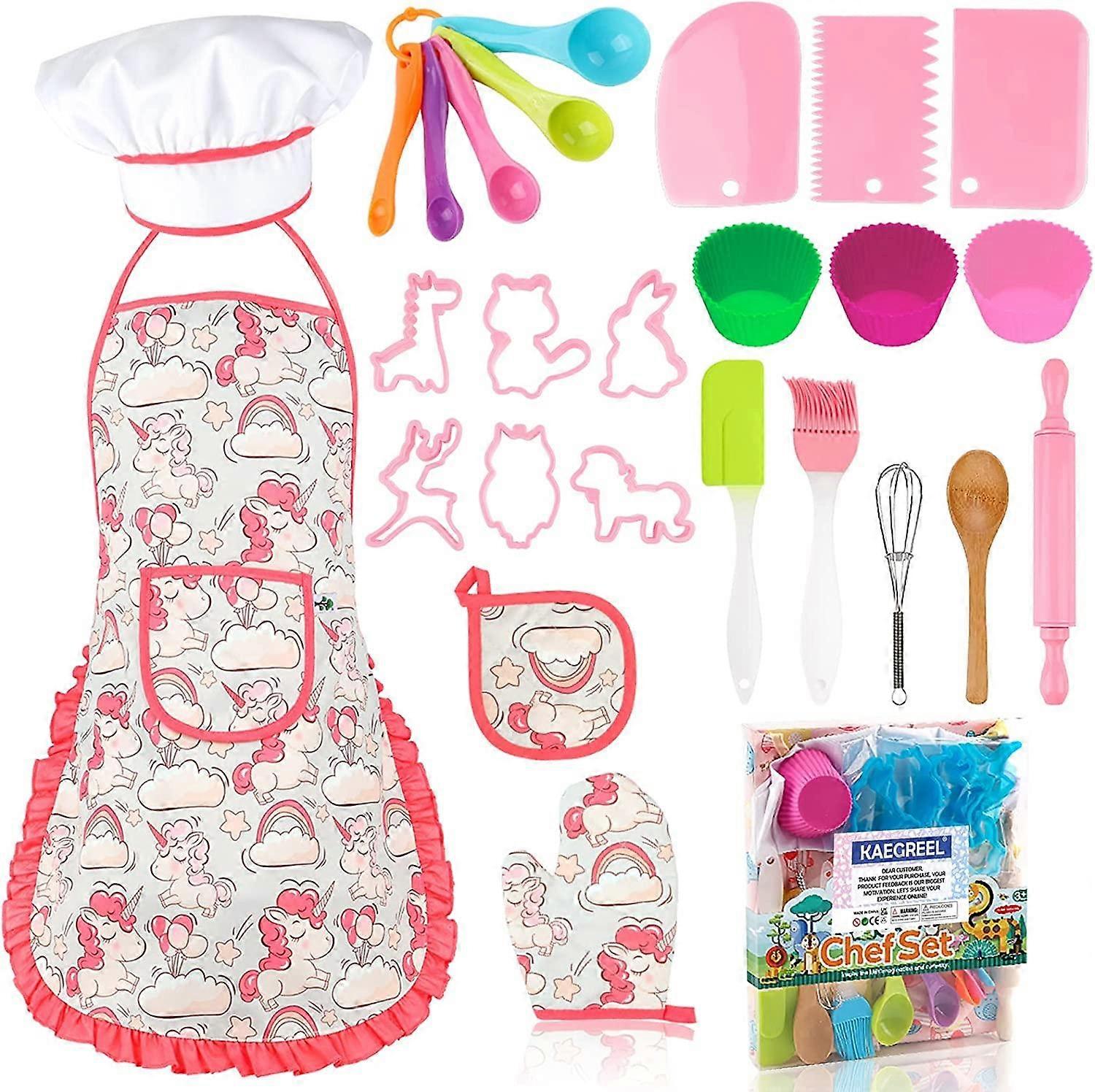 Kids Cooking and Baking Set, 26 pcs Kids Cooking Playset