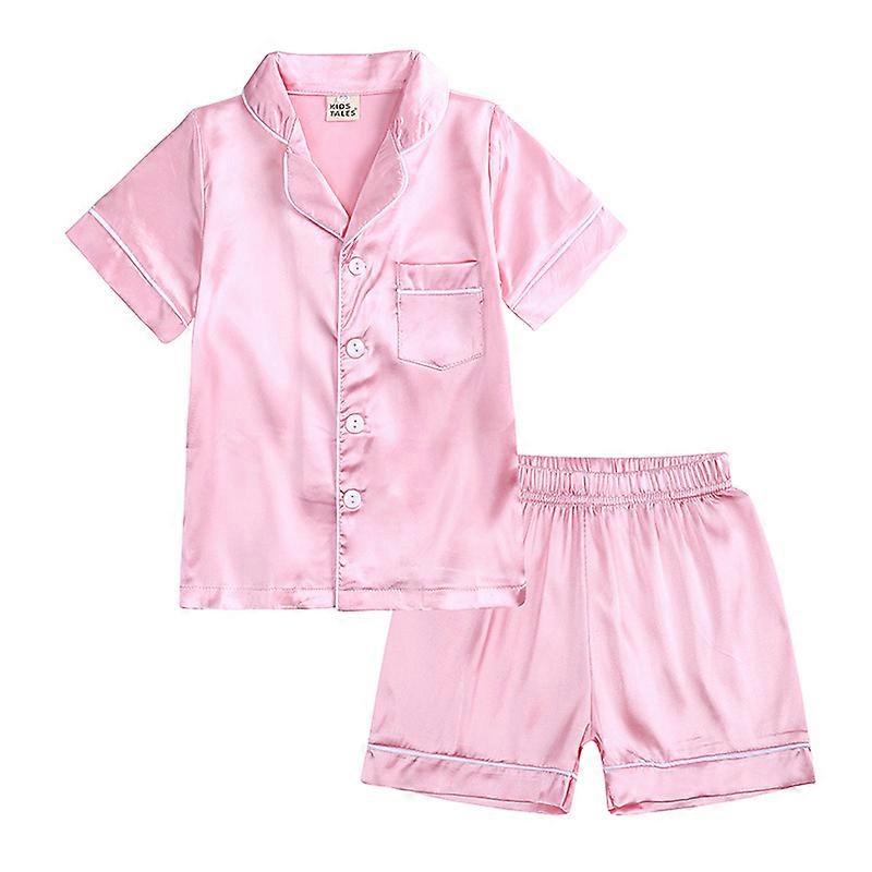 Pajama Set for Kid Sleepwear Nightwear Button-up Loungewear Clothes Set