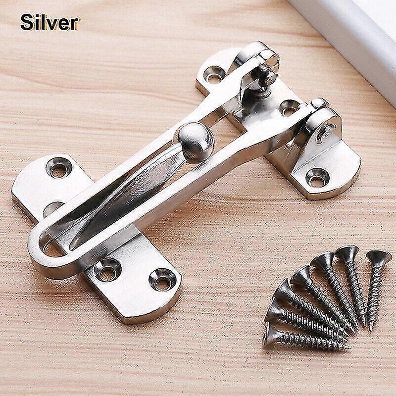 Lock Latch Swing Bar Gate Guard Front And Inside Door Anti-theft Home Securityab
