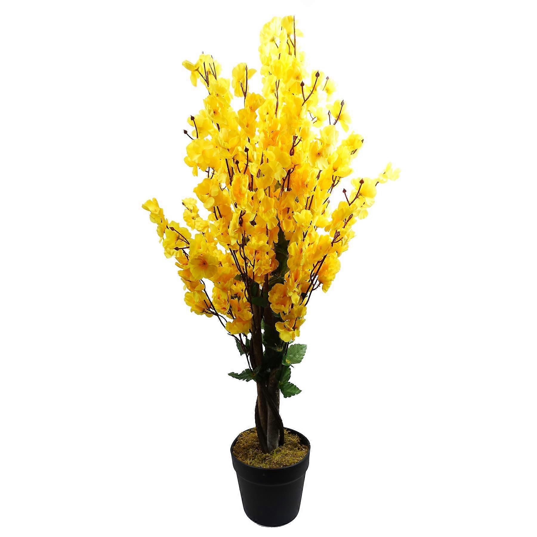 90cm Artificial Yellow Blossom Tree