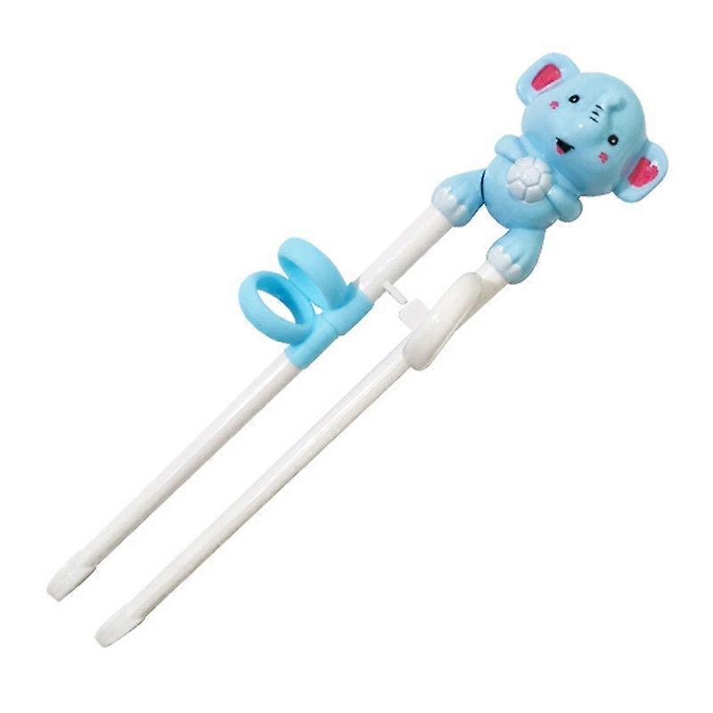 1 Pair Children Chopsticks Food Grade with Ring Smooth Surface Easy to Use Widened Non-slip Chopstick Tips Training Animal Design Toddler Chopsticks f