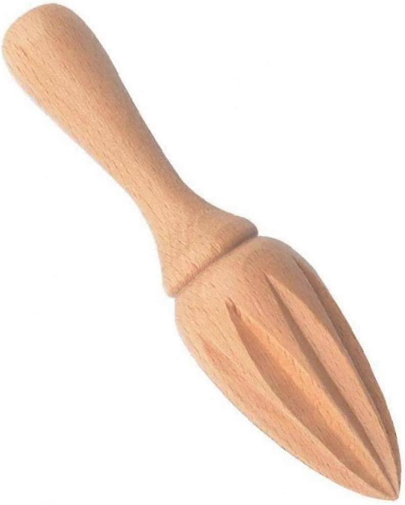 Wooden Lemon Squeezer Hand Press Manual Juicer Fruit Orange Citrus Juice Extractor Reamers Ten-corner Design(1pc, Yellow)