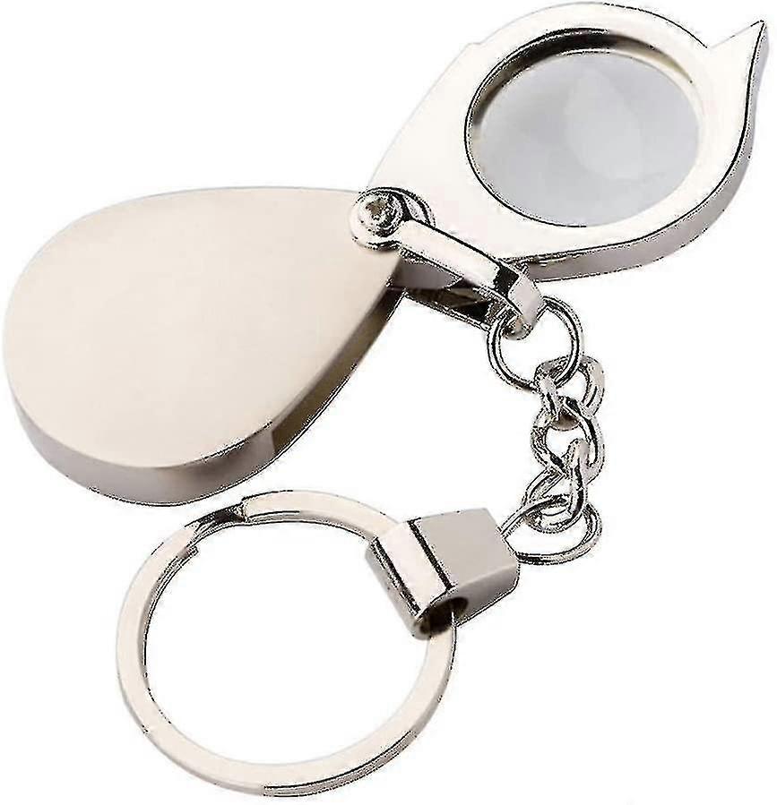Forstørrelsesglass Nøkkelring 15x Håndholdt LommeForstørrelsesprogram Liten Sammenleggbar Håndholdt Forstørrelsesprogram For Lesing Mynter Hobby Reise