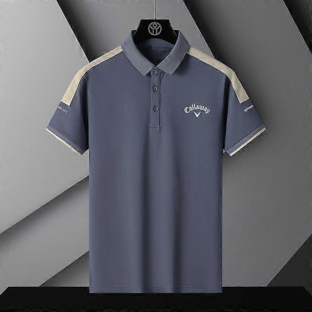 Men's Golf Clothing Fashion Korean Version Slim Fit Stitch Collar Collar Half-Sleeved T-Shirt Golf T-Shirt