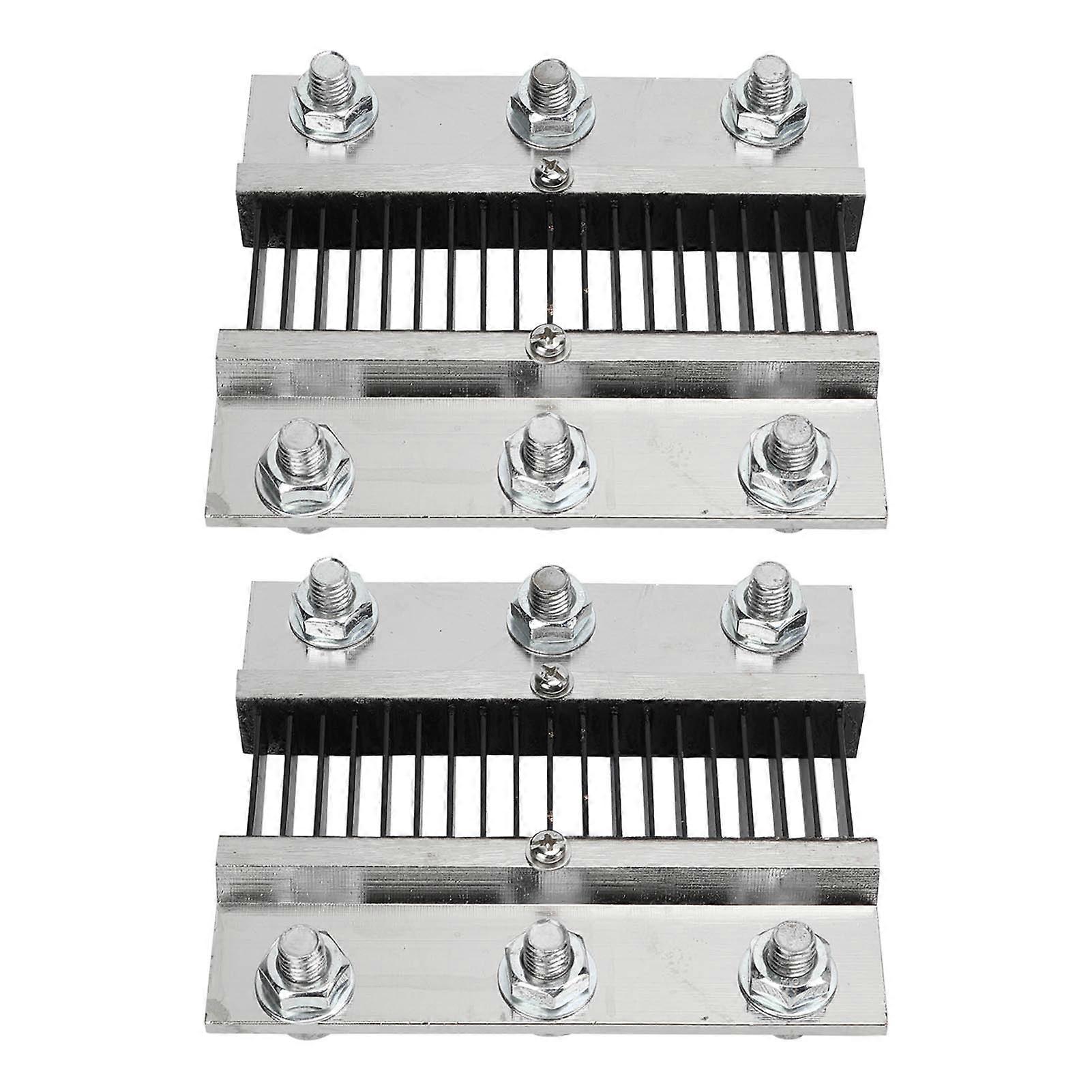 2 Pcs 75mV DC Current Measuring Shunt Resistor High Accuracy External Shunt for Ammeter 2000A