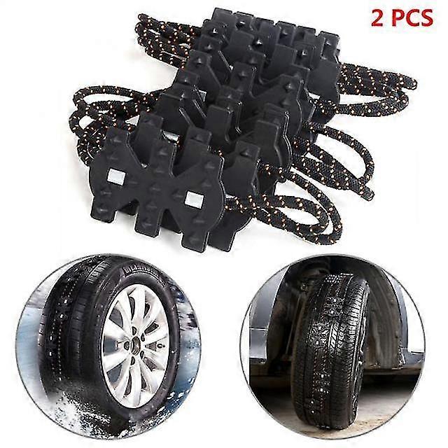 2Pcs / להגדיר מכונית חורף גלגלי צמיגים שלג שרשראות שלג צמיגים נגד החלקה גלגל צמיגים חגורת כבל חורף שרשרת חירום חיצונית