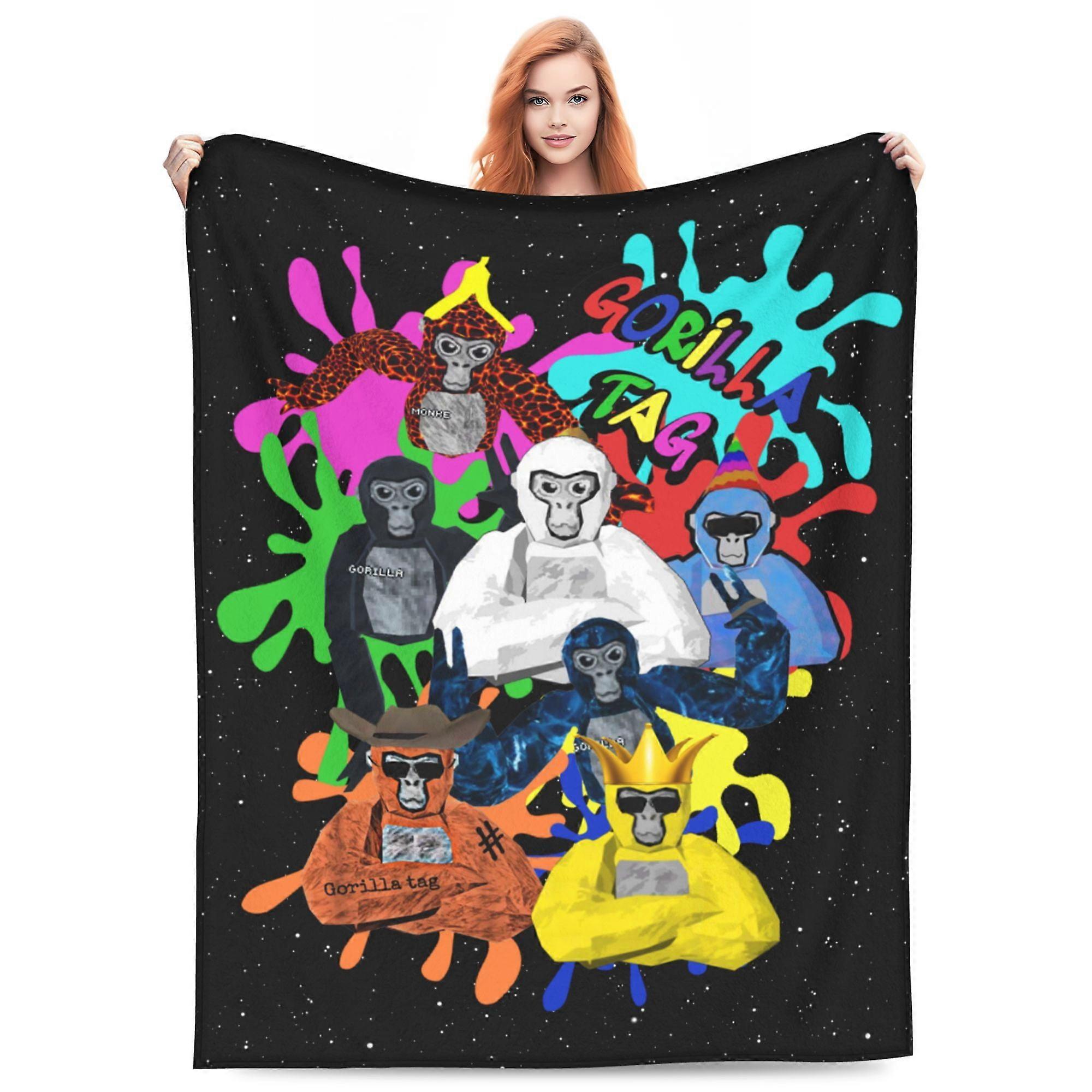 Super Soft Gorilla Tag Bed Blankets Lightweight Flannel Throws Blankets All Seasons Game Blankets For Sofa Bed Travel Camping WTMT7062