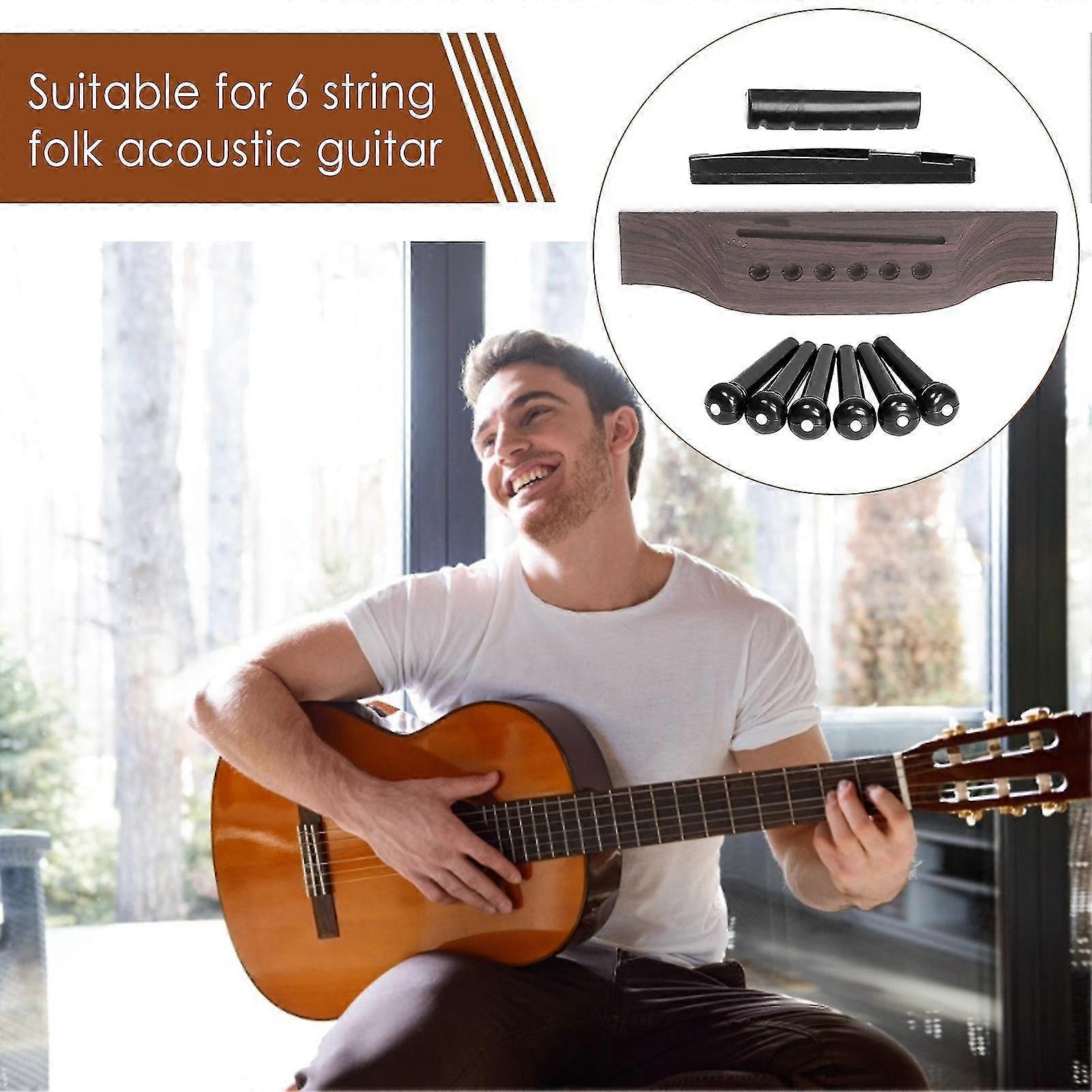 Akustikgitarre Palisander Brückenstifte Sattelmutter Sets Zubehör