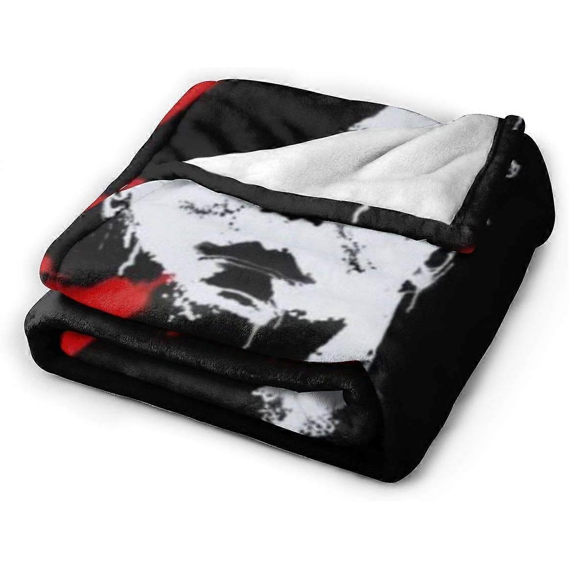 فيلم الرعب بطانية أفخم صغيرة خفيفة الوزن لطفل طفل - بطانية صوف حرارية فائقة الضبابية ديكور منزلي لأريكة أريكة صغيرة-R118