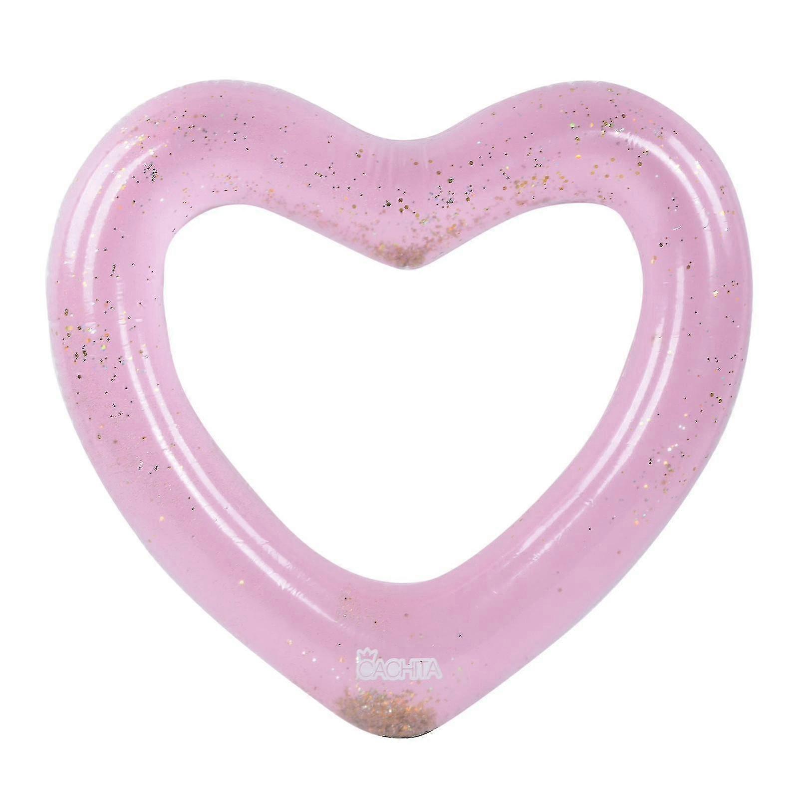 Heart Glitter Inflatable Pool Float for Sandbeach Party - Swimming Pool Ring