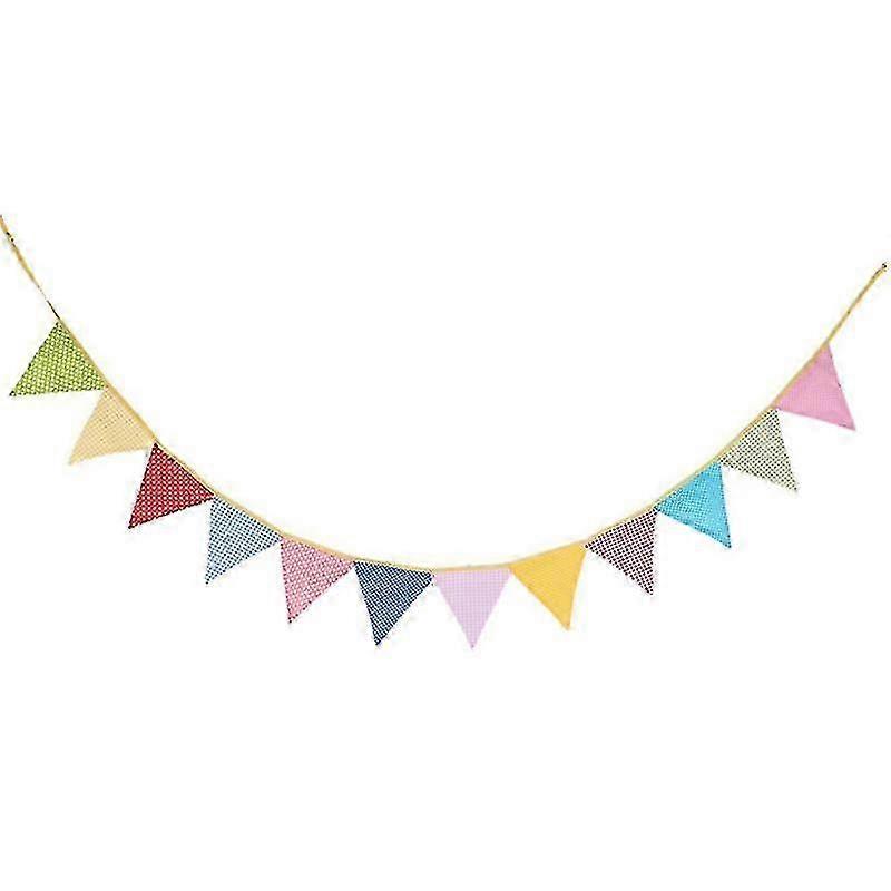 12pcs Polka Dot Triangle Party Bunting Banner
