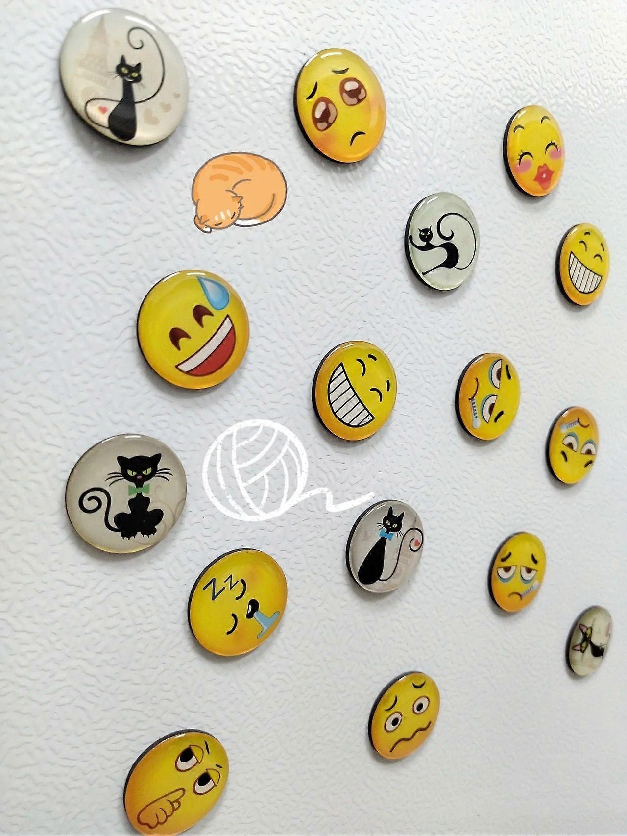 Magnetini Emoji Per Frigo - 30 Pezzi Divertenti Per Cucina, Ufficio E Scuola - Foto 9