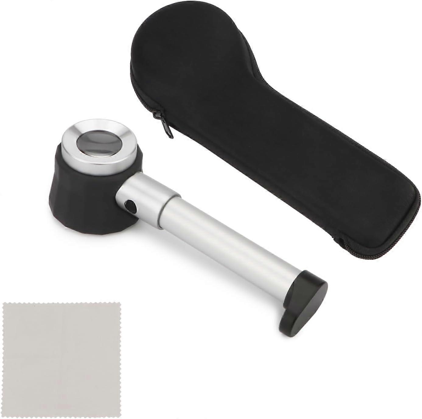Jeweler's Loupe Magnifier 10X with LED Light for Jewelry and Map Inspection, Compact Handheld Design