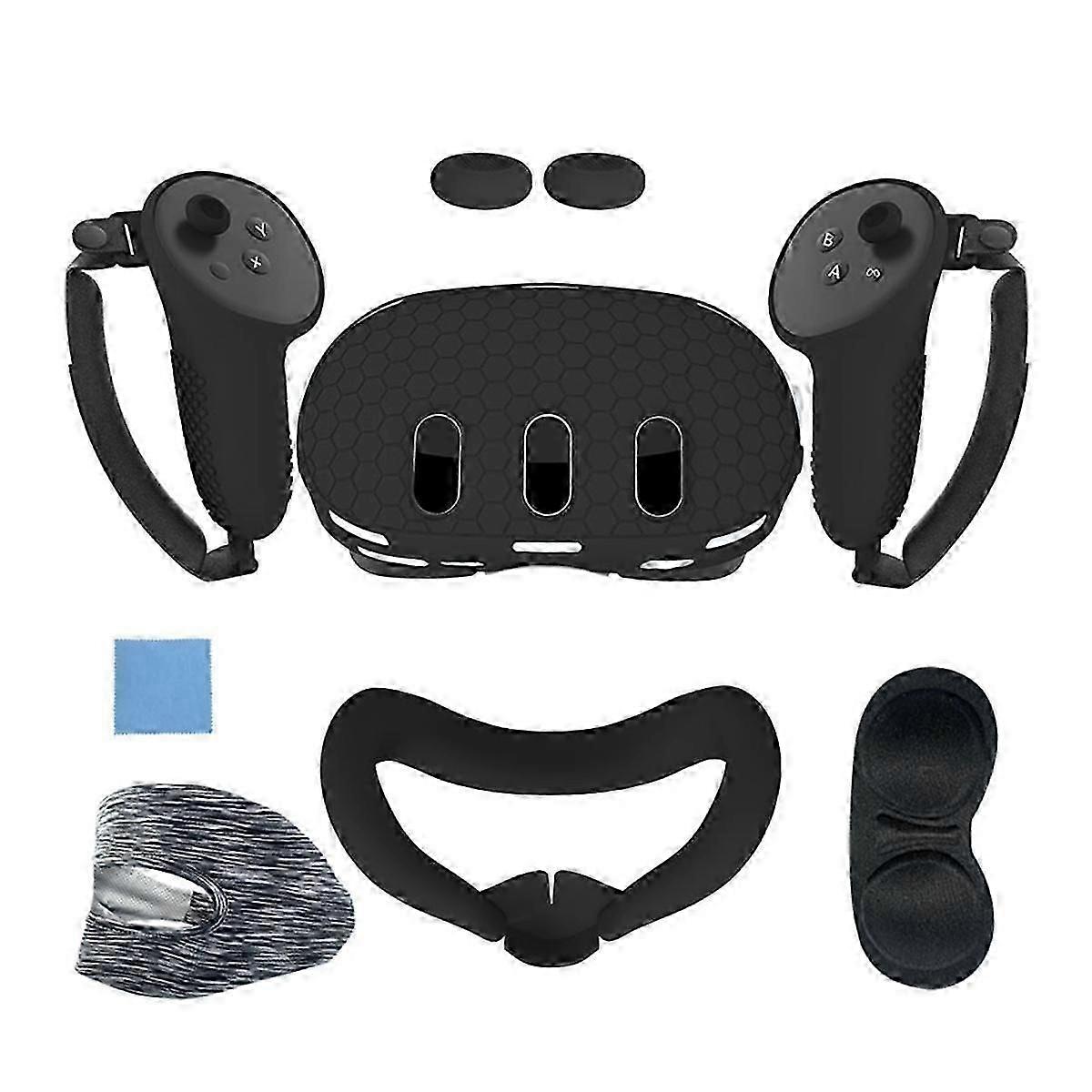 Silicone Protective Case suitable for 3 VR Headset Head Face Cover Eye Pad Handle Grip Button Cap VR Accesso