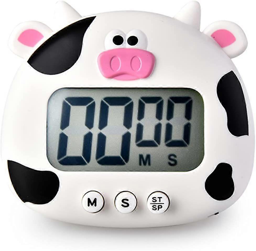 Kitchen Timer, Cute Cartoon Animal Countdown Timer, Digital Cooking Timer with Magnetic, LCD Large-Screen Visual Clock, Hangable Alarm Clock with Stan