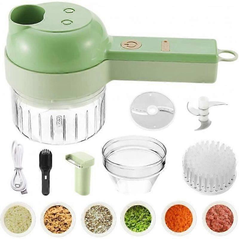4 in 1 Cordless Portable Electric Multifunctional Vegetable Cutter Set Manual Food Processor Vegetable Cutter Slicer