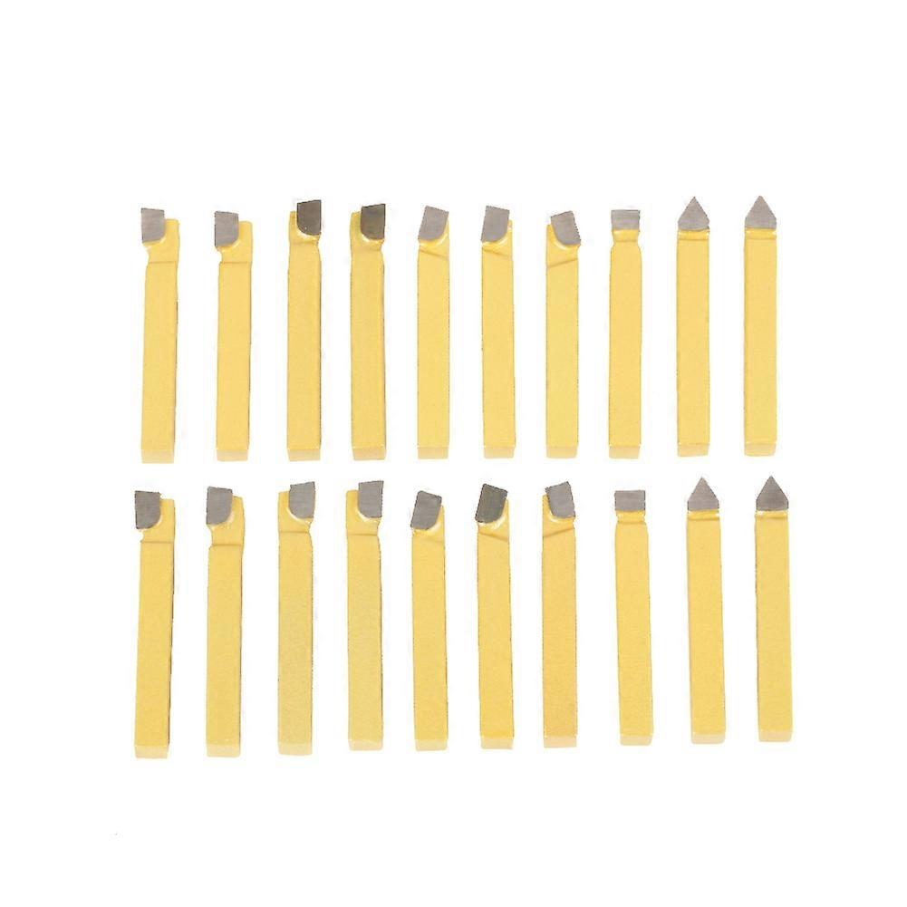 20Pcs 1/4” Lathe Tools Carbide Tipped Welding Milling Cutting Turning Tool Set