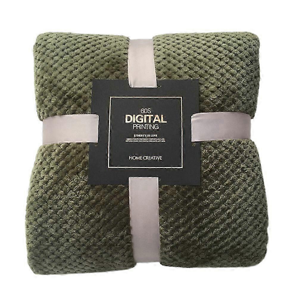 Winter Warm Mesh Pineapple Grid Soft Flannel Bed Sofa Carpet Conditioner Blanket JiKaiX